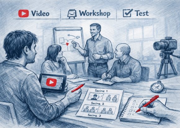 Blended learning: spojenie videa, workshopu a testovania znalostí